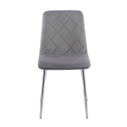 KRZESŁO TAPICEROWANE SZARY VELVET NA SREBRNYCH NOGACH K6-FX (S) front